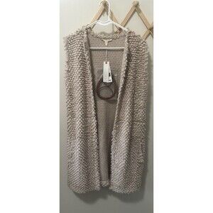 Esprit Shearling Vest Beige Size Small Equestrian Wear Boho Vest